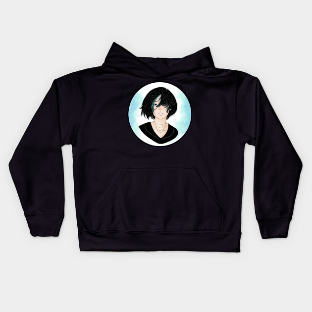 Lofi Blue Kids Hoodie by Sonoyang